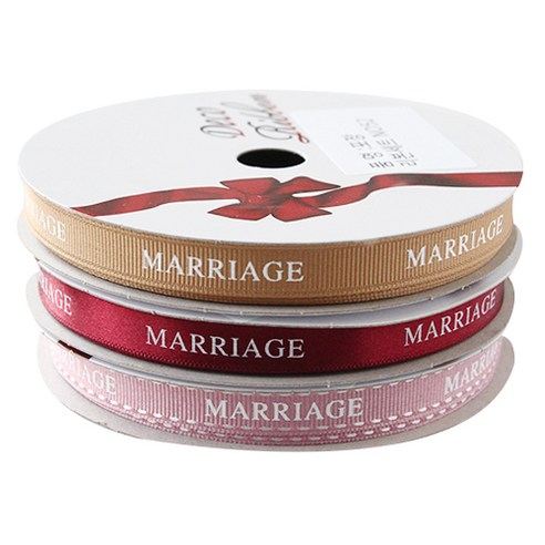 TOCTOC MARRIAGE 프린팅 포장리본 세트, NO52, 13.5m