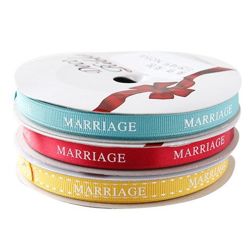 TOCTOC MARRIAGE 프린팅 포장리본 세트, NO54, 13.5m