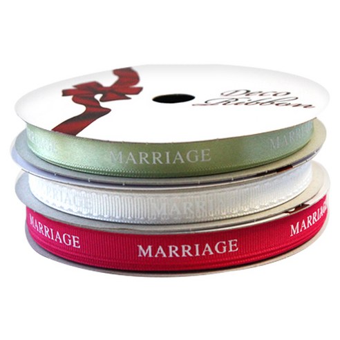 TOCTOC MARRIAGE 프린팅 포장리본 세트, NO16, 13.5m