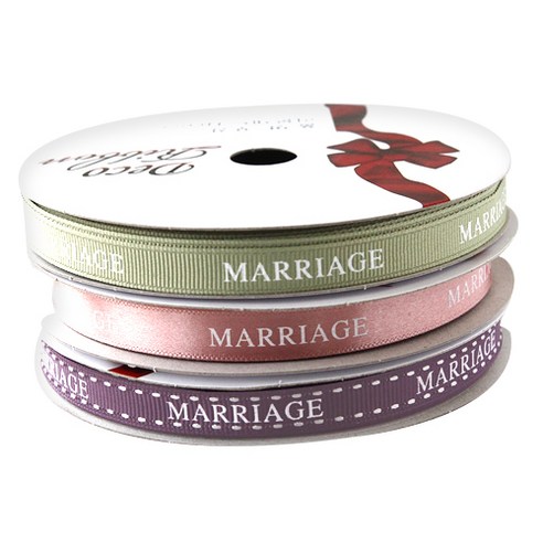 TOCTOC MARRIAGE 프린팅 포장리본 세트, NO57, 13.5m
