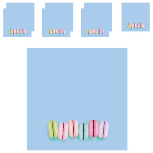 디자인매드 떡메모지 마카롱 85 x 85 mm 100p, 08 블루, 8개입