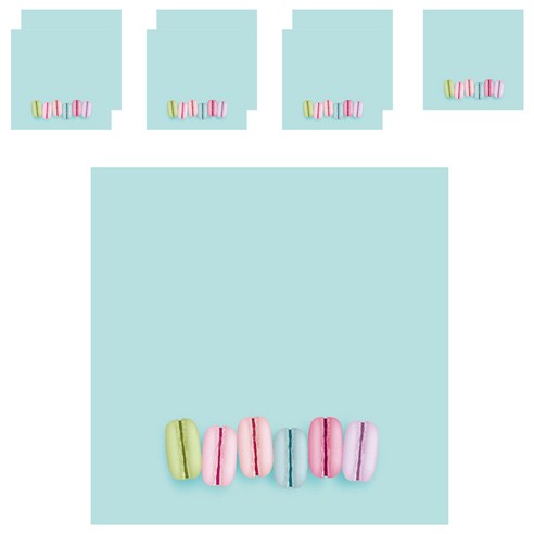 디자인매드 떡메모지 마카롱 85 x 85 mm 100p, 02 민트, 8개입