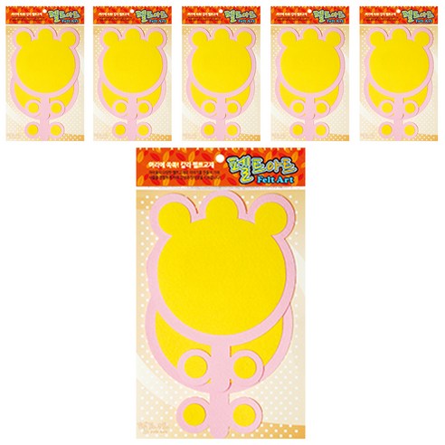 동기오피스 펠트아트지 접착식 2p x 6개, DF-1028 튤립판(분홍)