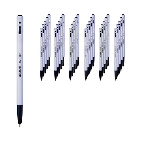 모나미 BP 153 볼펜 0.7mm 12p, 흑색, 12세트