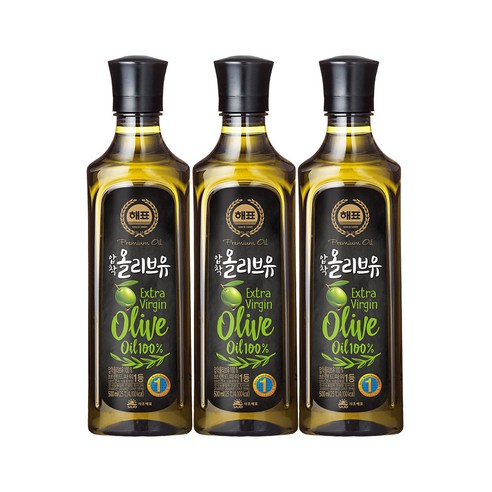 해표 올리브유, 500ml, 3개