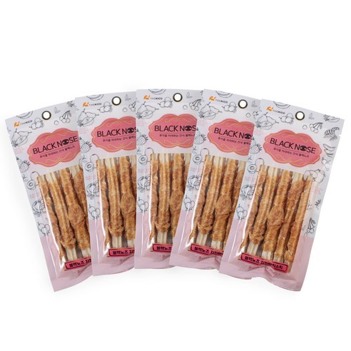 더키코 블랙노즈 강아지 껌 80g, 치킨말이스틱, 5개입