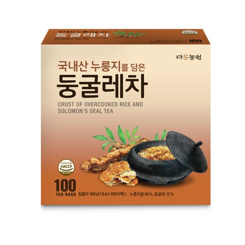 다농원 국내산 누룽지를 담은 둥굴레차, 1.6g, 100개입, 1개