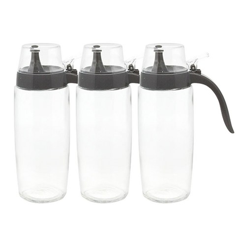 시노글라스 뉴 원터치 오일병 다크그레이, 500ml, 3개입