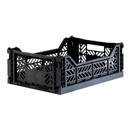 아이카사 폴딩박스 M, black, 1개