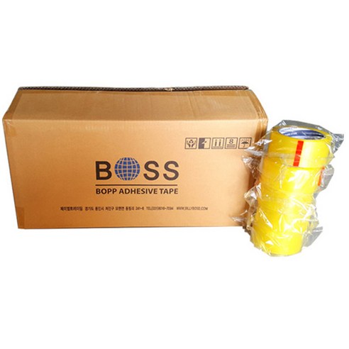 보스테이프 경포장용 투명테이프 48mm x 50m, 투명, 50개입