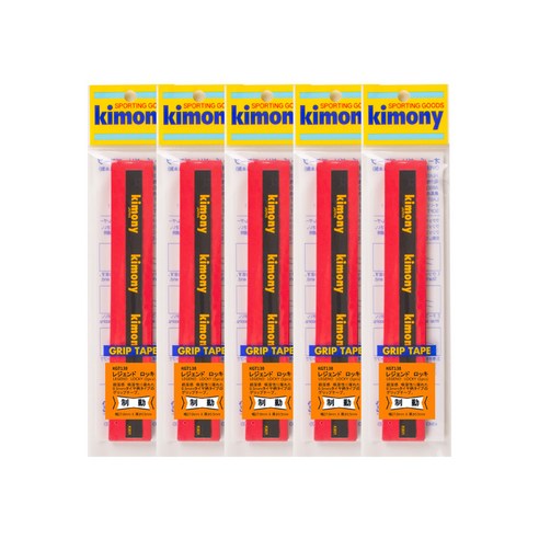 키모니 배드민턴 하이 포스트 레전드 오버그립 타이어 KGT138 5p, 레드, 5개