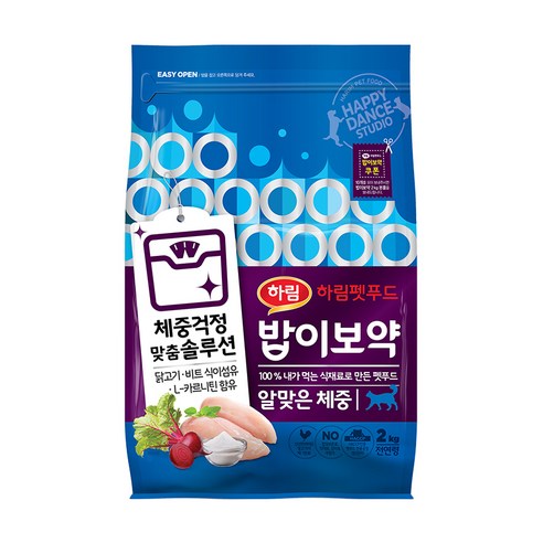 하림펫푸드 전연령 밥이보약 알맞은체중 고양이사료, 닭, 2kg