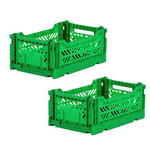 아이카사 폴딩박스 S, light green, 2개