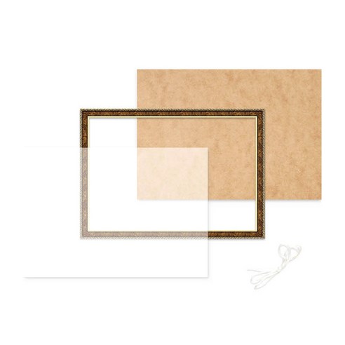 빌리프프레임 고급형 보석십자수 수지액자 20 x 25 cm, 슬림앤틱골드