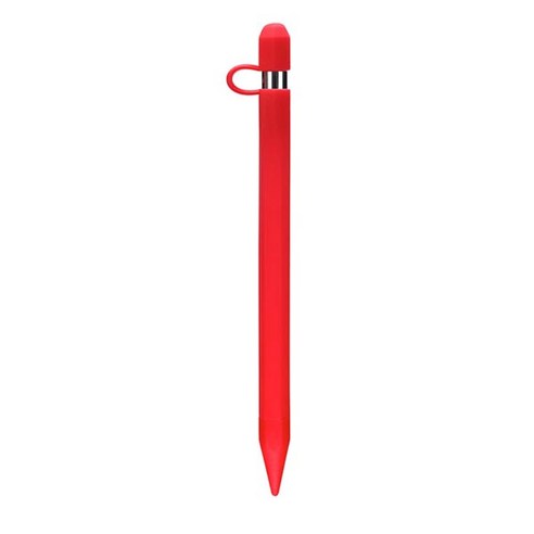 JISON 일체형 실리콘커버 애플펜슬 케이스, Red, 1개