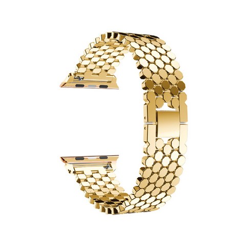 윰플 애플워치 3/4/5 메탈 도트체인 밴드 (42/44mm 호환 가능), 골드, 1개
