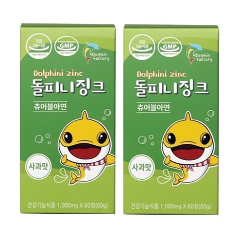 엔돌핀팩토리 돌피니징크 아연, 60정, 2개입