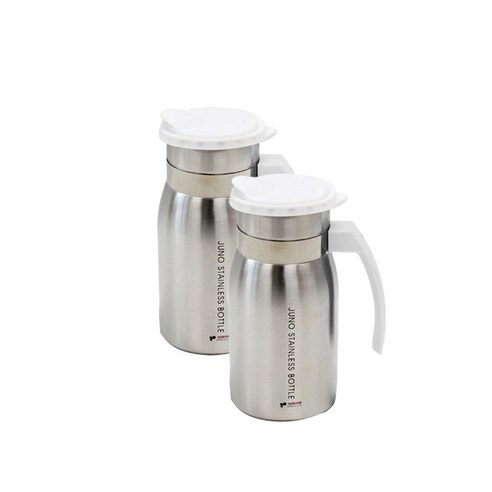 키친아트 주노 스텐레스 실리콘 커버 물병 2p, 화이트, 1100ml, 2개