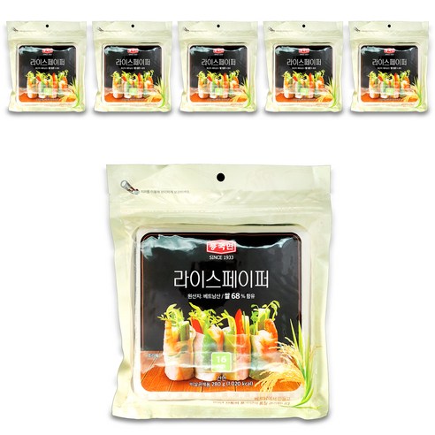 풍국면 라이스페이퍼 월남 함지쌈 사각형, 6개, 280g