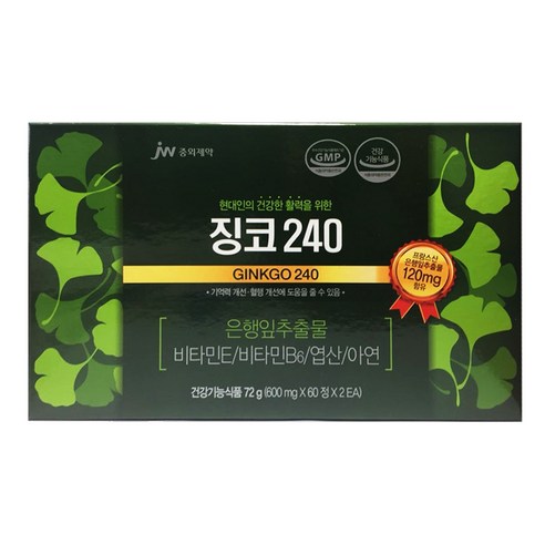 중외제약 징코 240 영양제, 120정, 1개