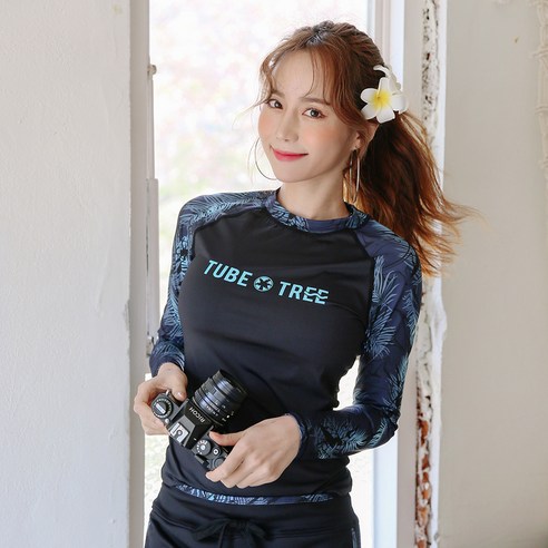 벤디스 여성용 래쉬가드 상의 자외선차단 드로잉나그랑 C271