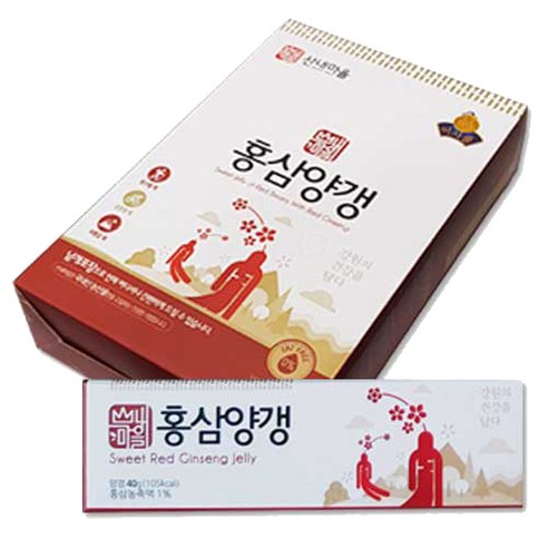 산내마을 홍삼양갱, 40g, 10개