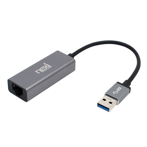 넥시 USB3.0 기가비트 이더넷 랜카드 (다크실버), 노트북용 NX-UE30D 
PC주변기기