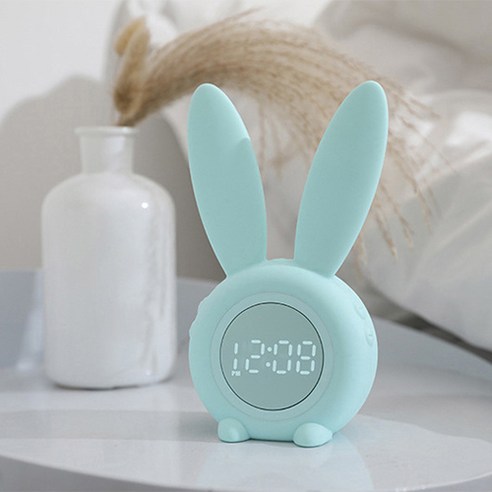 넥스원 러블리 래빗 무드등 탁상시계, 민트