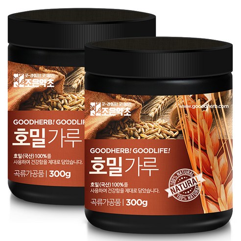 굿허브 프리미엄 호밀 가루, 300g, 2개