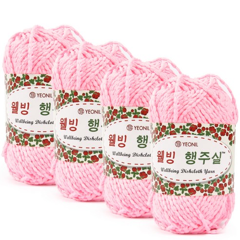 연일섬유 웰빙 행주실 4p, 02번 분홍