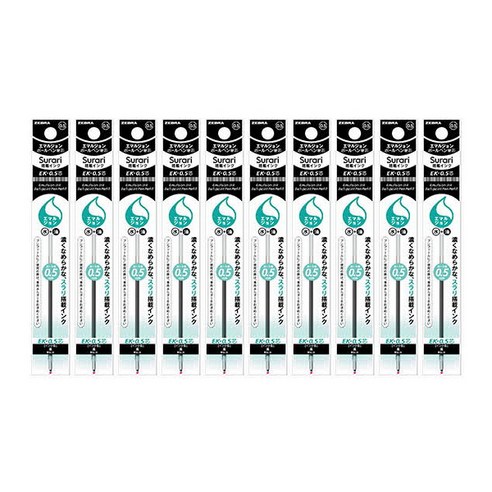 제브라 유성펜 리필심 프레필 EK 스라리 0.5mm, 블랙, 10개