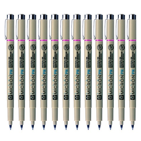 SAKURA 피그마 마이크론 PN 젤잉크펜 0.5mm, 로즈, 12개입