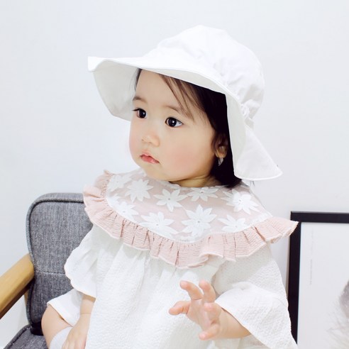 알로하제이 여아용 파스텔 무지 썬햇
