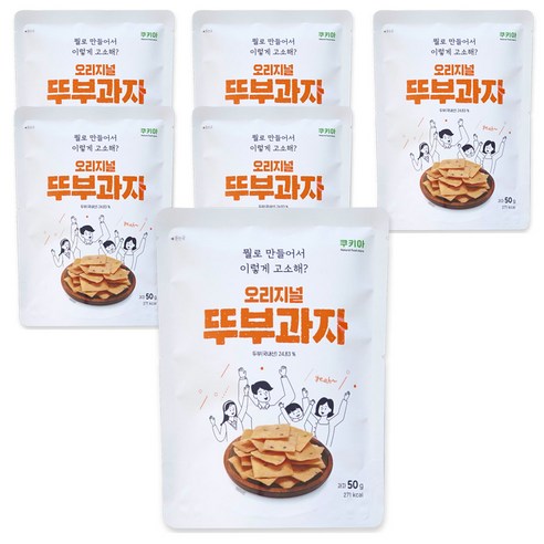 쿠키아 오리지널 뚜부과자, 50g, 6개입