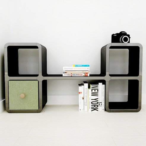 큐빅스 2 책장 으라차차A + 패브릭 바구니 vin2-22 그린, 블랙 큐빅스 2 책장 으라차차A + 패브릭 바구니 vin2-22 그린, 블랙