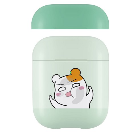 에비츄 듀오 에어팟 세트 케이스, 단일 상품, 원데이 민트