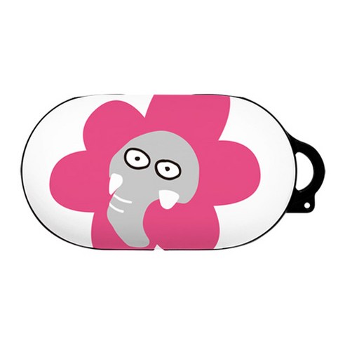 쩝쩝디자인 갤럭시버즈 이어폰케이스, 단일 상품, 왕코끼리꽃