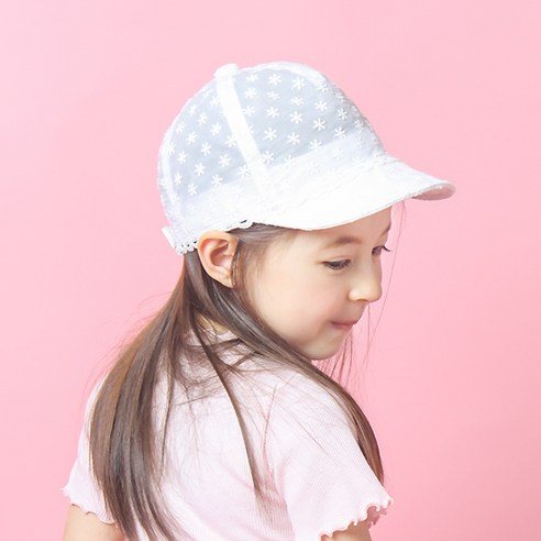 베이비블리 여아용 레이스시스루캡