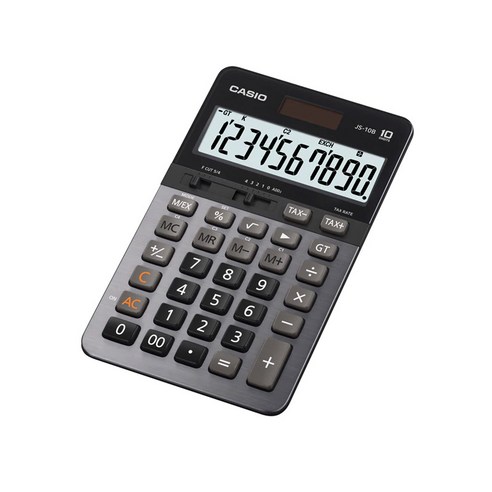 카시오 소형 데스크타입 계산기 JS-10B, 1세트, 혼합 색상