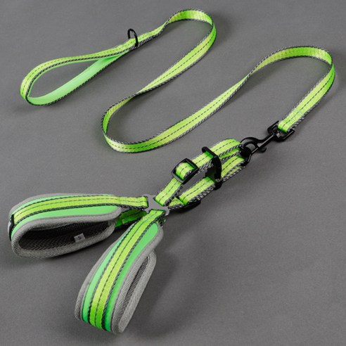 제제펫 형광컬러 안전 가슴줄 리드줄세트 S, 그린 Y405PDRS174, 1세트