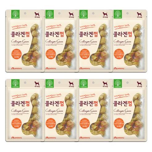 더내추럴 콜라겐 껌 강아지 간식 6cm 10p, 오리지날, 8개