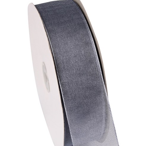 가드 오간디 데코 선물포장 리본 SY10 38mm, 그레이, 90m