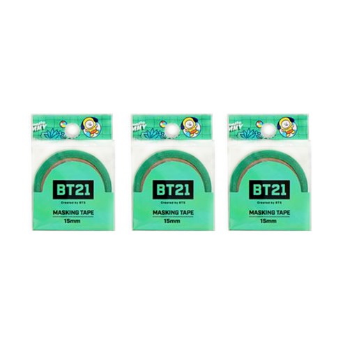 라인프렌즈 BT21 마스킹테이프 15mm, 치미, 3개