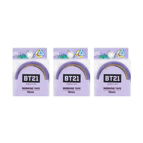 라인프렌즈 BT21 마스킹테이프 15mm, 코야, 3개