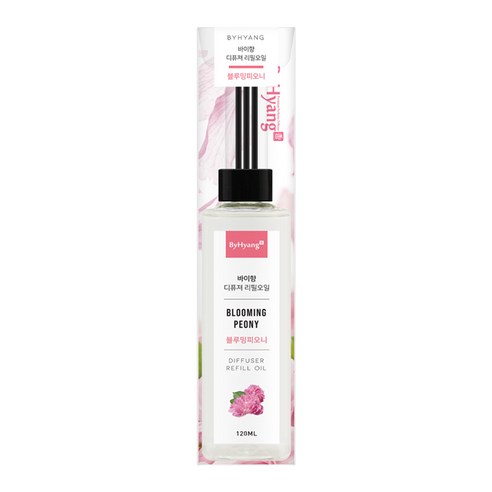 바이향 홈 디퓨저 리필오일 120ml + 섬유스틱 5p, 블루밍피오니