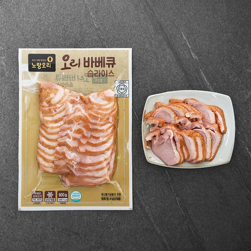 노랑오리 오리바베큐 슬라이스, 600g, 1개