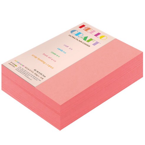 종이문화 두꺼운양면카드지 레인보우카드 No.25 새몬, B5, 240매