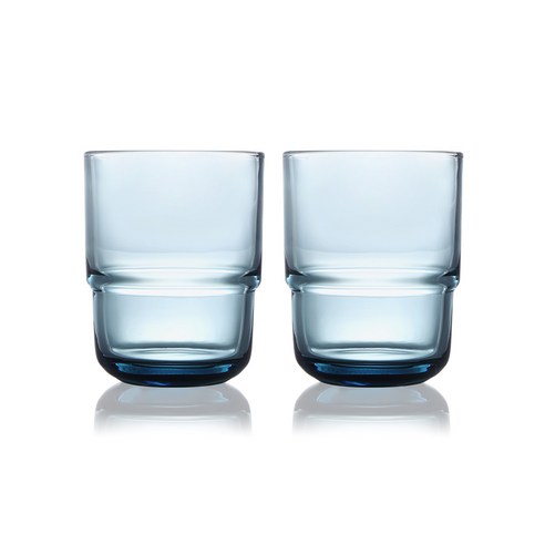 까사무띠 노바 텀블러S 물컵 280ml, 아이언 블루, 2개