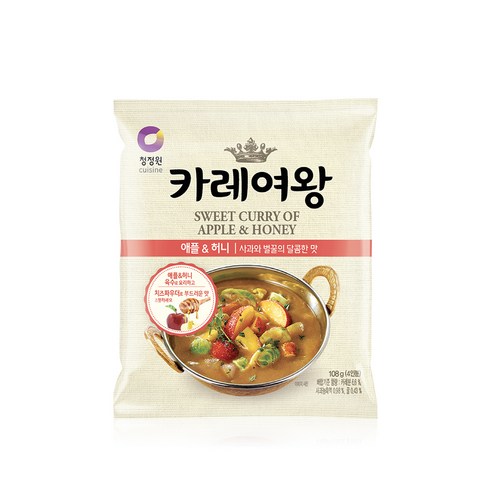 청정원 카레여왕 애플&허니, 108g, 1개