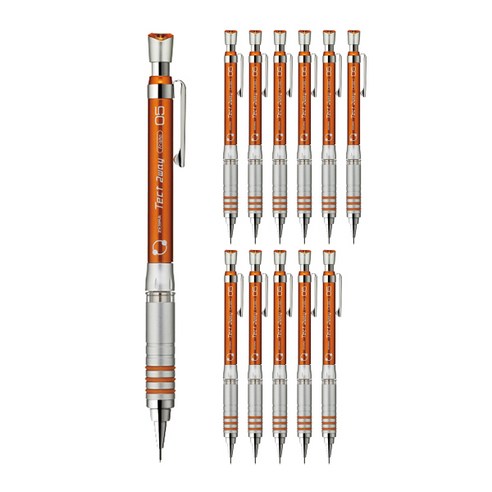 제브라 텍투웨이 샤프 오렌지, 0.5mm, 12개